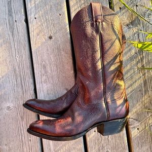 Dan’s leather original burgundy 7 1/2 cowboy boots for women